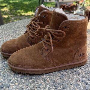 UGG Men's Brown Suede Chukka Boots with Shearling Lining